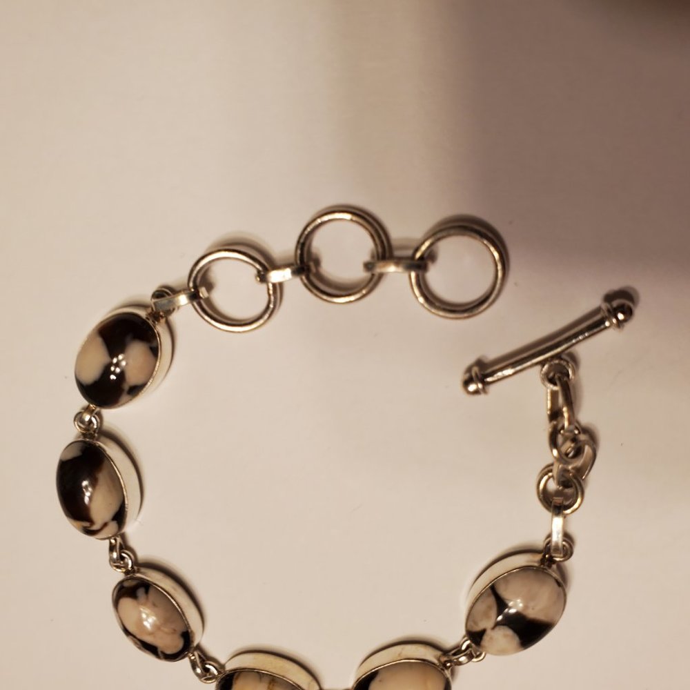 JASPER STERLING SILVER BRASELET - Picture 3 of 12